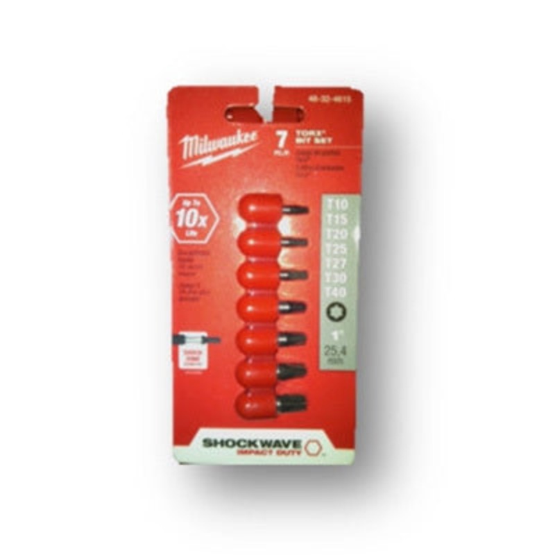 Milwaukee Shockwave 7 Pack Torx Insert Bit Set 48324615