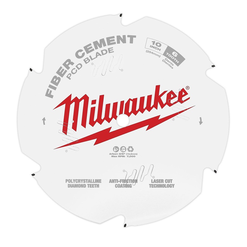Milwaukee 10 254mm PCD / Fibre Cement Blade 48409010