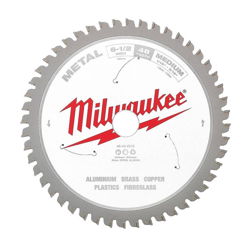 Milwaukee 165mm (6-1/2) 48T Medium Metal Circular Saw Blade 48408315