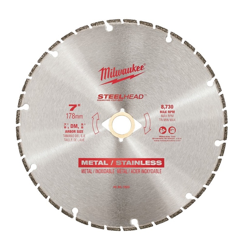 Milwaukee 178mm Steelhead Diamond Cut Off Blade 7 49937820