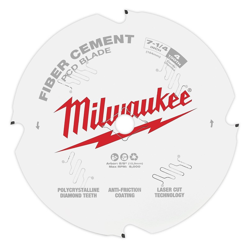 Milwaukee 7-1/4 184mm PCD / Fibre Cement Blade 48409000