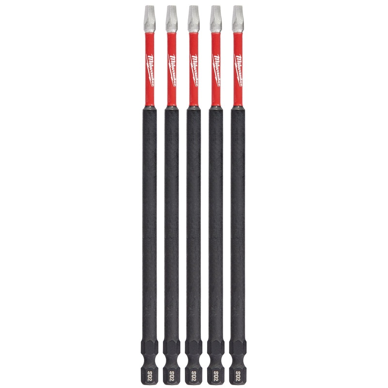 Milwaukee Square Recess #2 150mm (6) SHOCKWAVE Power Bit 5Pk 48324855
