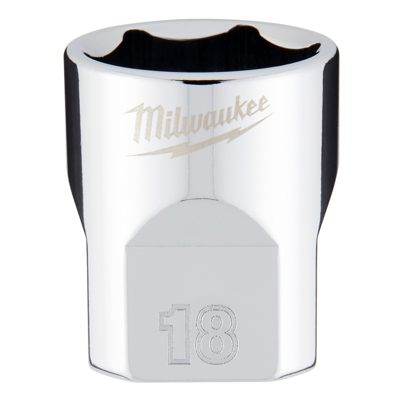 Milwaukee 18mm Metric Standard 3/8 Drive Socket 45349088