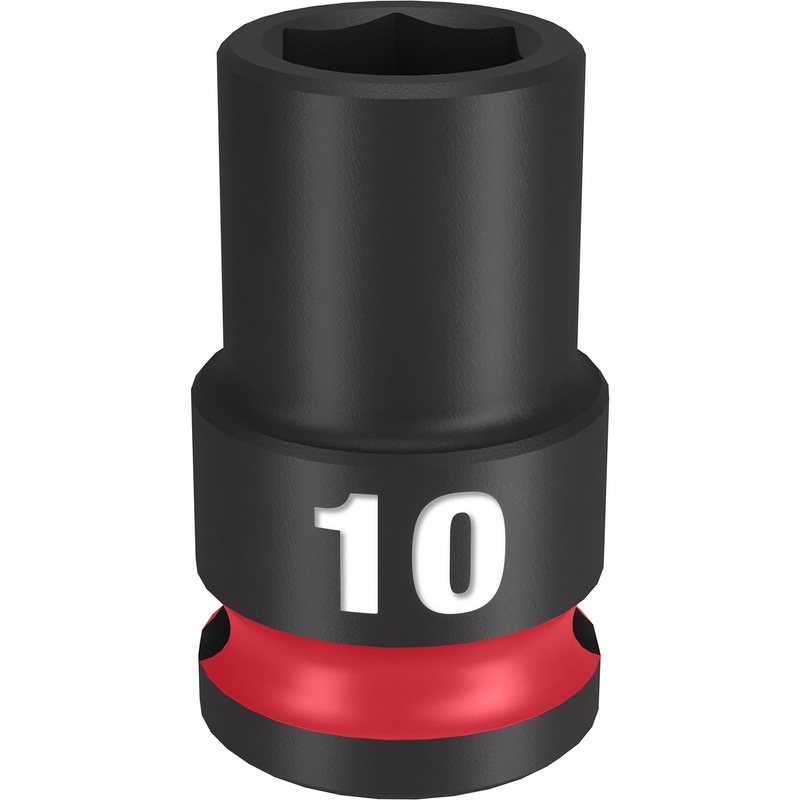 Milwaukee Shockwave 3/8 Drive 10mm Standard 6 Point Impact Socket 49666134