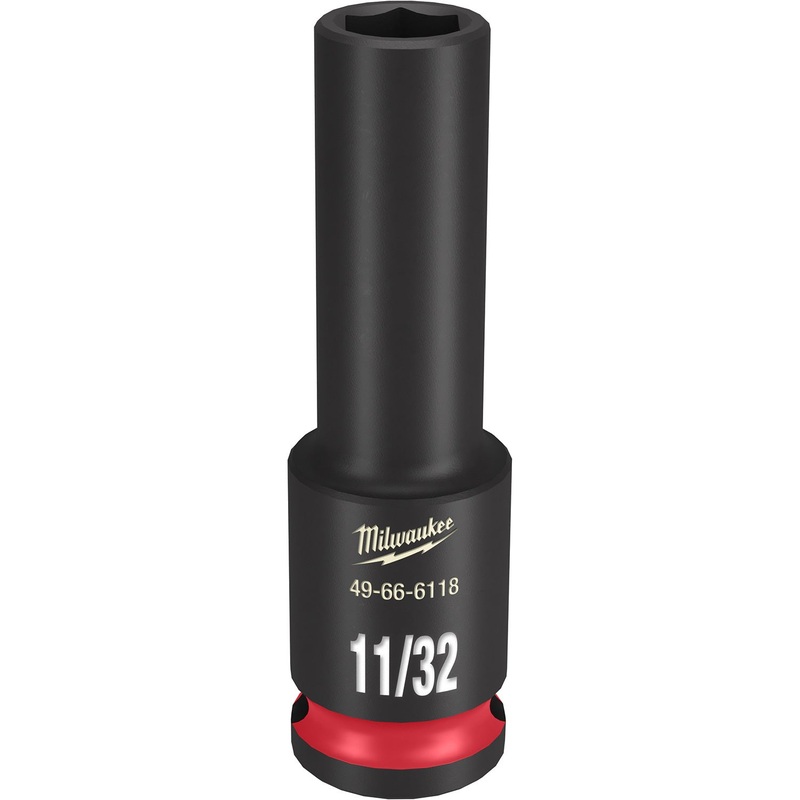 Milwaukee Shockwave 3/8 Drive 11/32 Deep 6 Point Impact Socket 49666118
