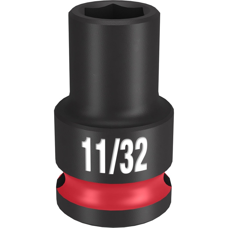 Milwaukee Shockwave 3/8 Drive 11/32 Standard 6 Point Impact Socket 49666103