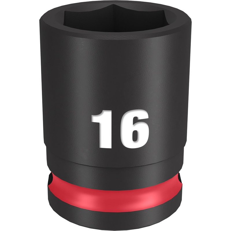Milwaukee Shockwave 3/8 Drive 16mm Standard 6 Point Impact Socket 49666140