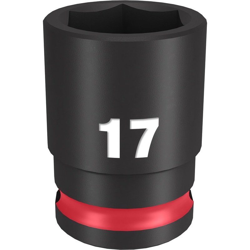 Milwaukee Shockwave 3/8 Drive 17mm Standard 6 Point Impact Socket 49666141