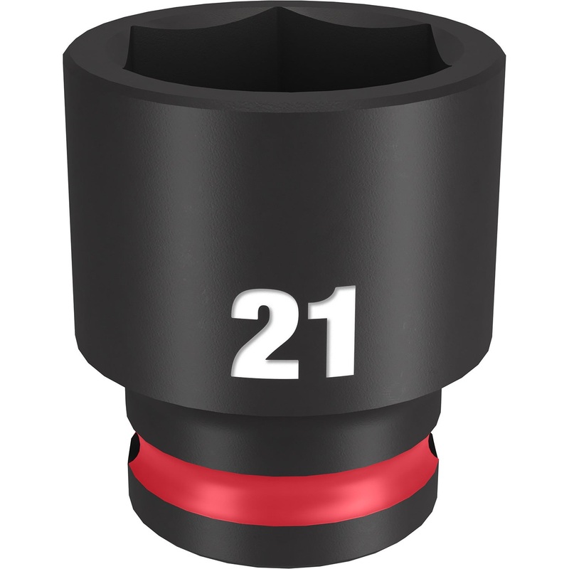 Milwaukee Shockwave 3/8 Drive 21mm Standard 6 Point Impact Socket 49666144
