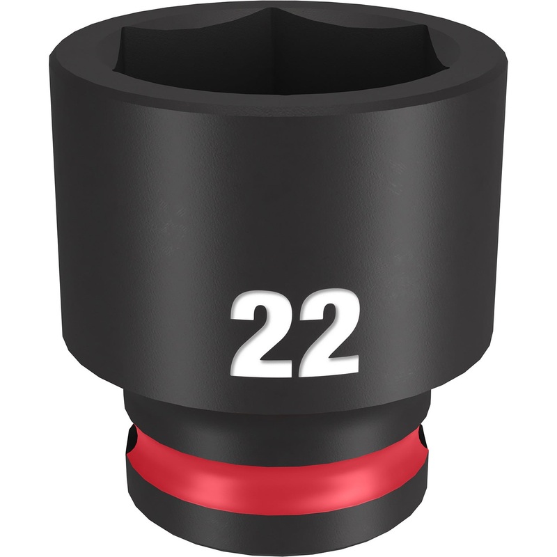 Milwaukee Shockwave 3/8 Drive 22mm Standard 6 Point Impact Socket 49666145