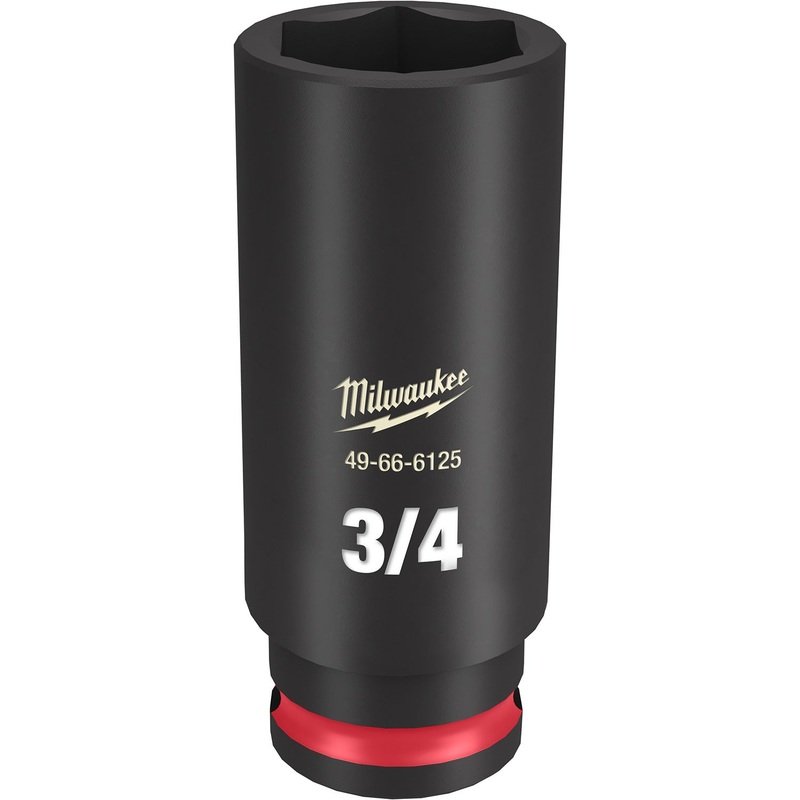 Milwaukee Shockwave 3/8 Drive 3/4 Deep 6 Point Impact Socket 49666125