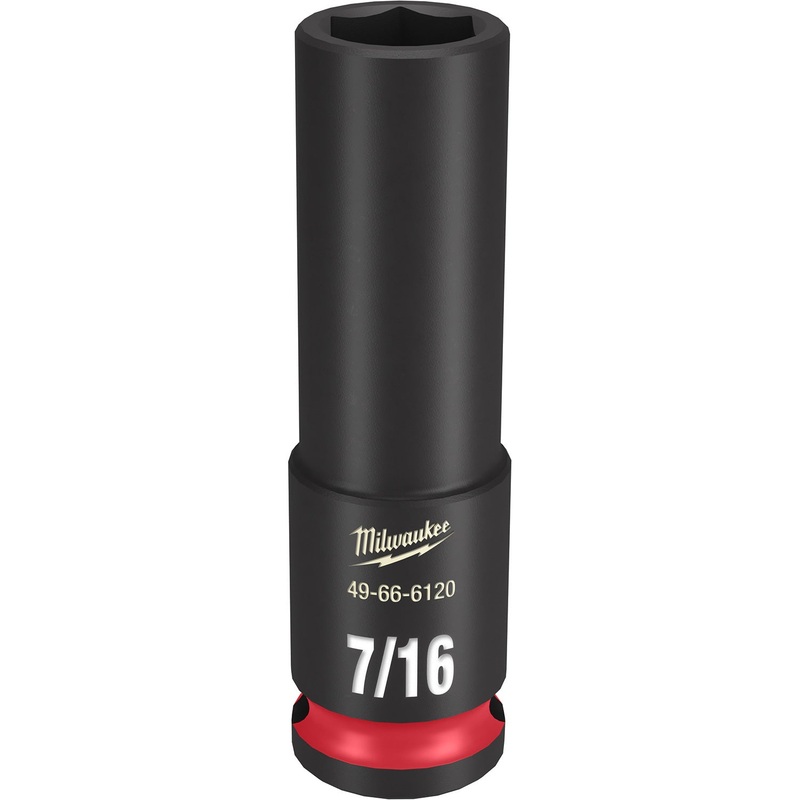 Milwaukee Shockwave 3/8 Drive 7/16 Deep 6 Point Impact Socket 49666120