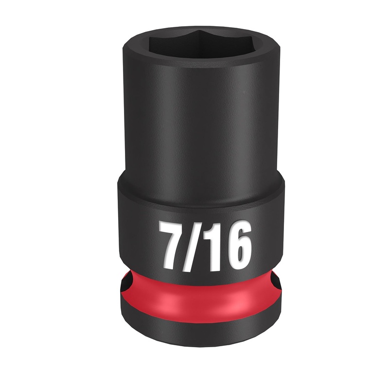 Milwaukee Shockwave 3/8 Drive 7/16 Standard 6 Point Impact Socket 49666105