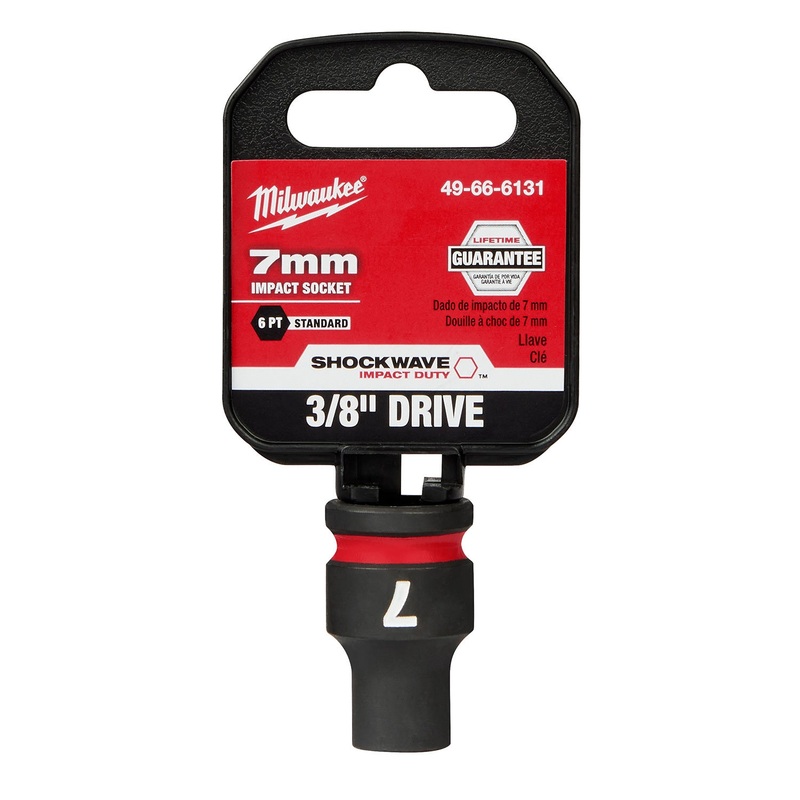 Milwaukee Shockwave 3/8 Drive 7mm Standard 6 Point Impact Socket 49666131