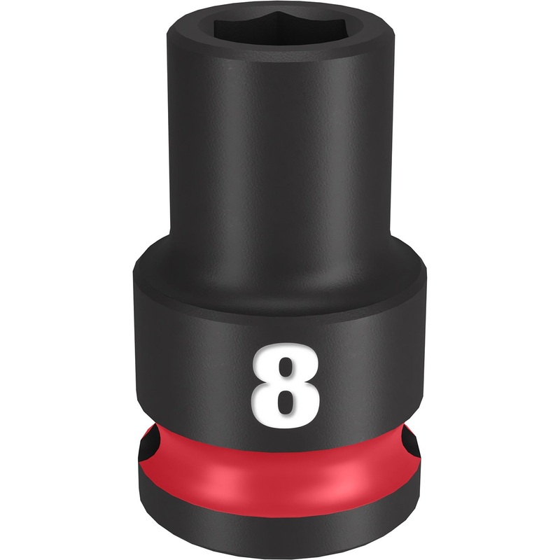 Milwaukee Shockwave 3/8 Drive 8mm Standard 6 Point Impact Socket 49666132
