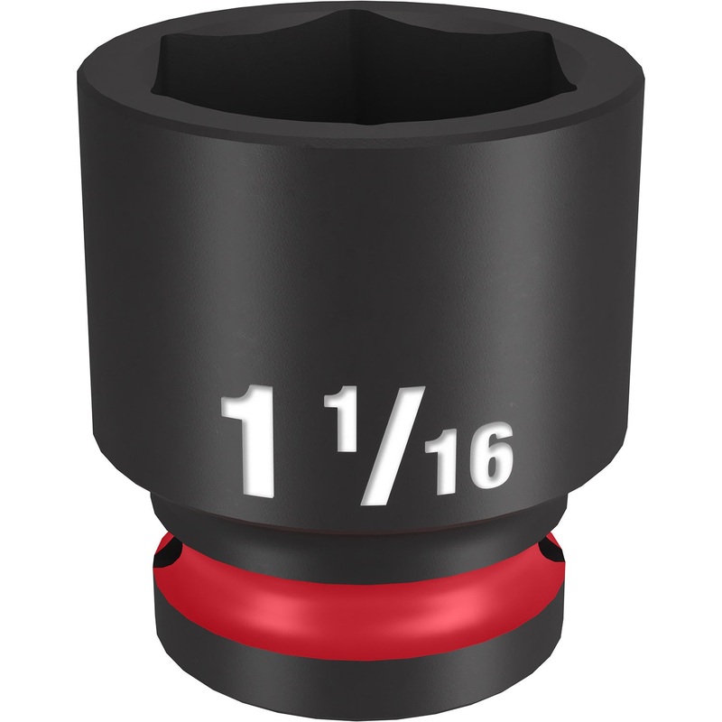 Milwaukee Shockwave 1/2 Drive 1-1/16 Standard 6 Point Impact Socket 49666211