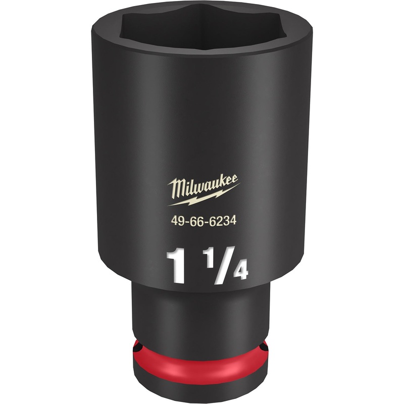 Milwaukee Shockwave 1/2 Drive 1-1/4 Deep 6 Point Impact Socket 49666234