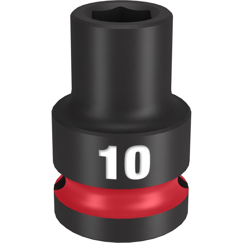 Milwaukee Shockwave 1/2 Drive 10mm Standard 6 Point Impact Socket 49666242