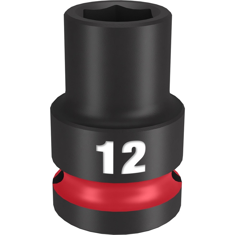 Milwaukee Shockwave 1/2 Drive 12mm Standard 6 Point Impact Socket 49666244