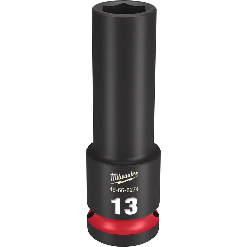 Milwaukee Shockwave 1/2 Drive 13mm Deep 6 Point Impact Socket 49666274