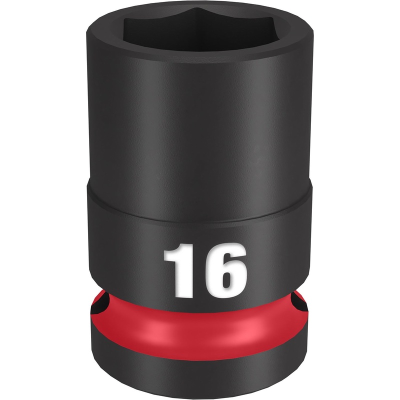 Milwaukee Shockwave 1/2 Drive 16mm Standard 6 Point Impact Socket 49666248