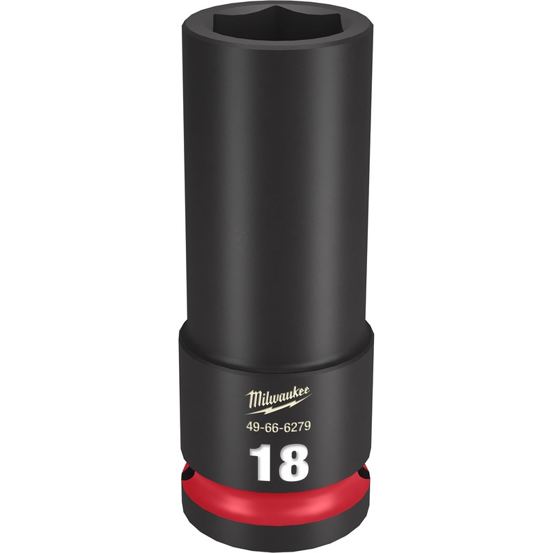 Milwaukee Shockwave 1/2 Drive 18mm Deep 6 Point Impact Socket 49666279