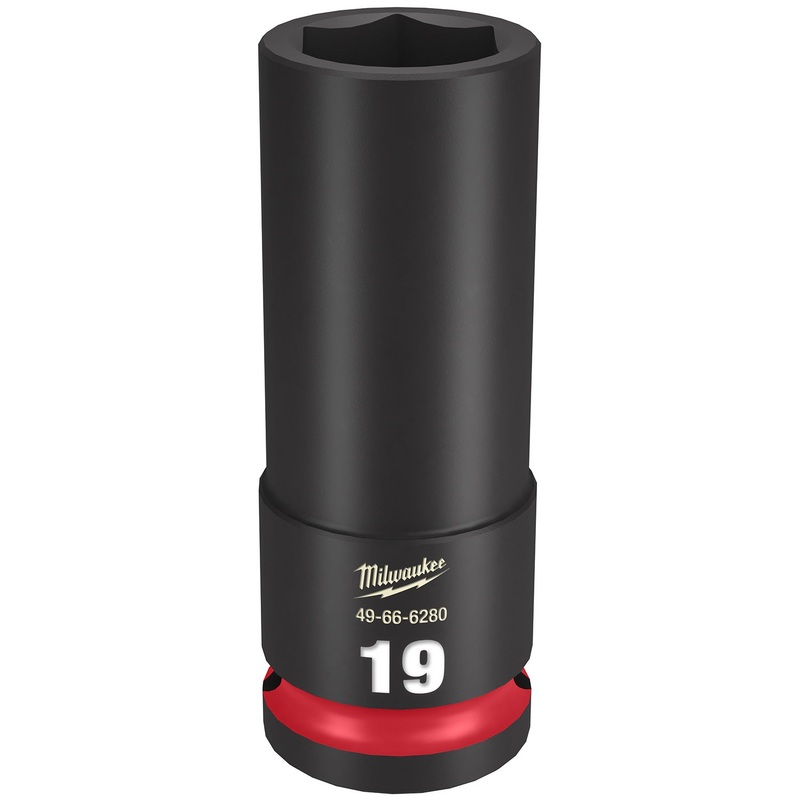 Milwaukee Shockwave 1/2 Drive 19mm Deep 6 Point Impact Socket 49666280