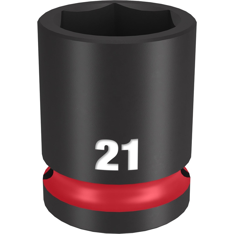 Milwaukee Shockwave 1/2 Drive 21mm Standard 6 Point Impact Socket 49666253