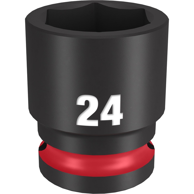 Milwaukee Shockwave 1/2 Drive 24mm Standard 6 Point Impact Socket 49666256