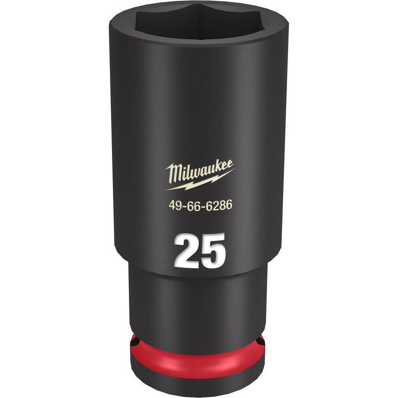Milwaukee Shockwave 1/2 Drive 25mm Deep 6 Point Impact Socket 49666286