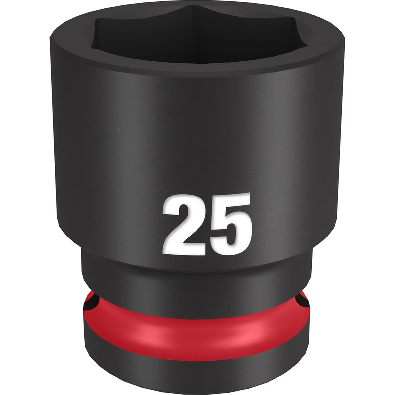 Milwaukee Shockwave 1/2 Drive 25mm Standard 6 Point Impact Socket 49666257