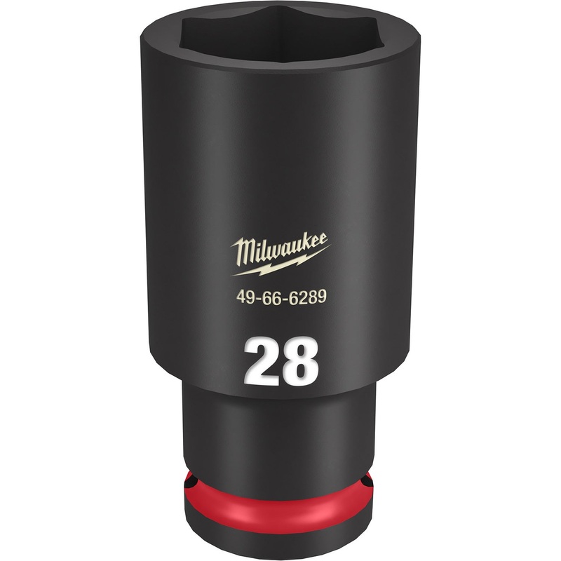 Milwaukee Shockwave 1/2 Drive 28mm Deep 6 Point Impact Socket 49666289
