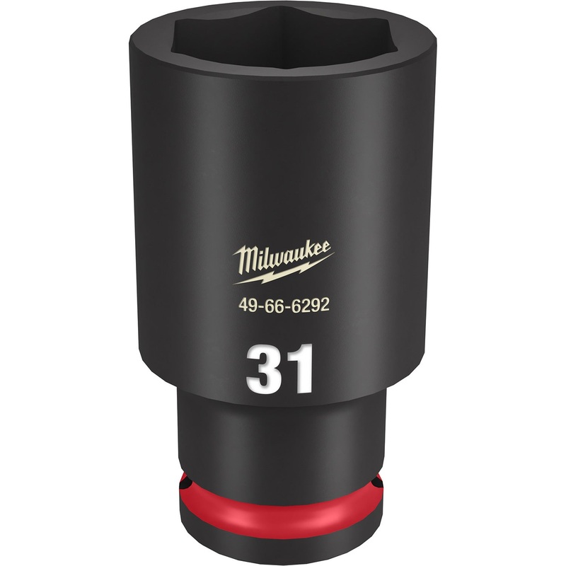 Milwaukee Shockwave 1/2 Drive 31mm Deep 6 Point Impact Socket 49666292