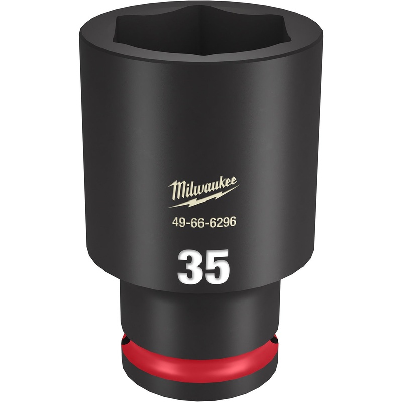 Milwaukee Shockwave 1/2 Drive 35mm Deep 6 Point Impact Socket 49666296
