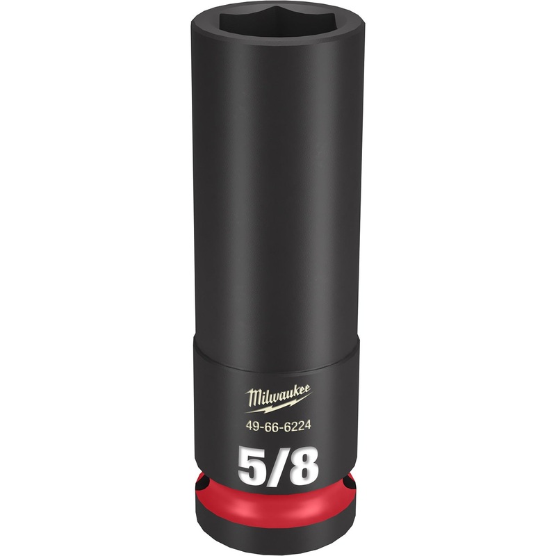 Milwaukee Shockwave 1/2 Drive 5/8 Deep 6 Point Impact Socket 49666224