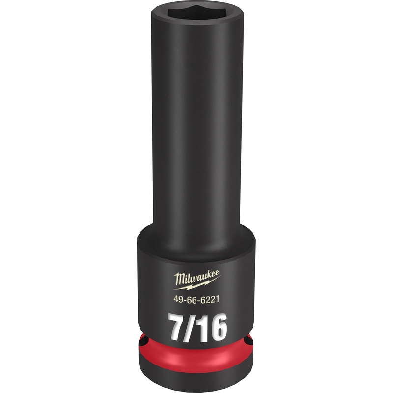 Milwaukee Shockwave 1/2 Drive 7/16 Deep 6 Point Impact Socket 49666221