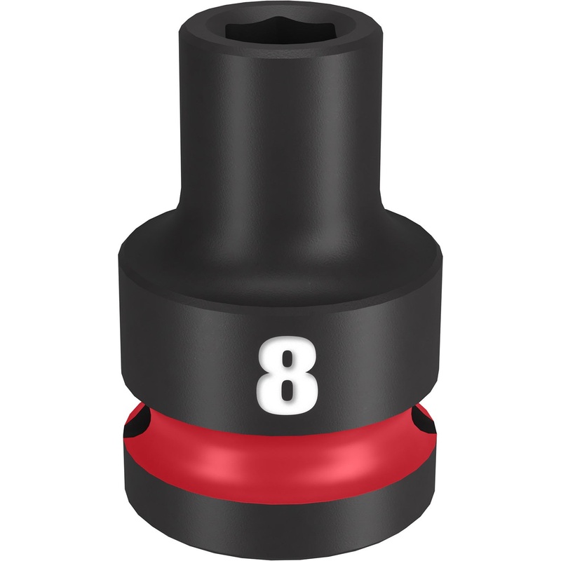 Milwaukee Shockwave 1/2 Drive 8mm Standard 6 Point Impact Socket 49666240