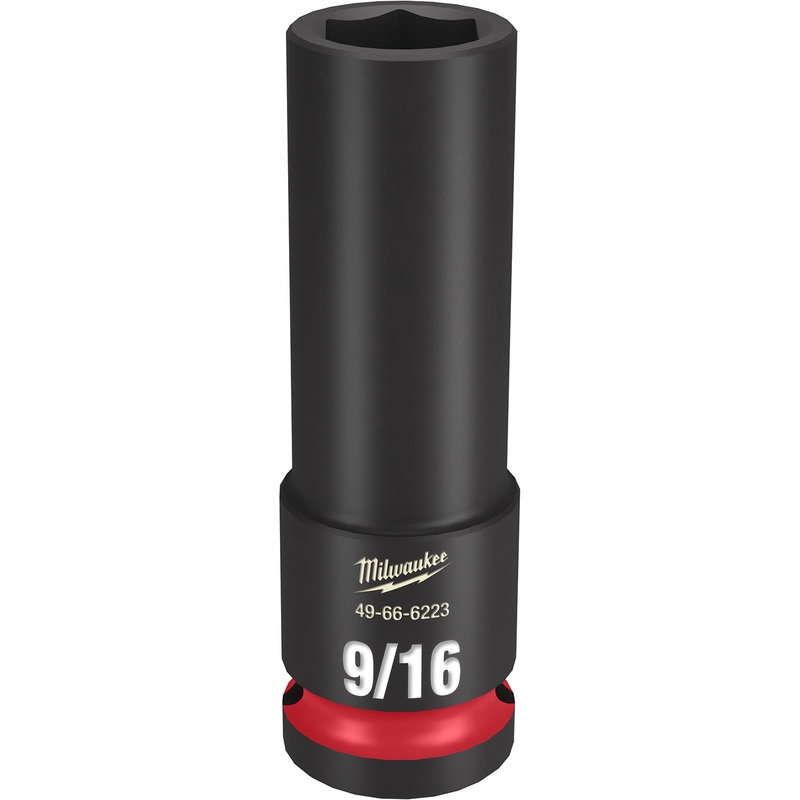 Milwaukee Shockwave 1/2 Drive 9/16 Deep 6 Point Impact Socket 49666223