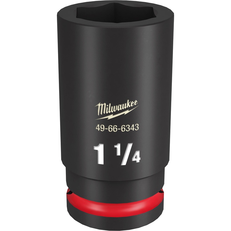 Milwaukee Shockwave 3/4 Drive 1-1/4 Deep 6 Point Impact Socket 49666343