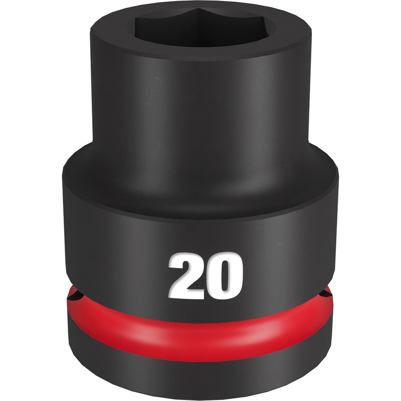 Milwaukee Shockwave 3/4 Drive 20mm Standard 6 Point Impact Socket 49666358
