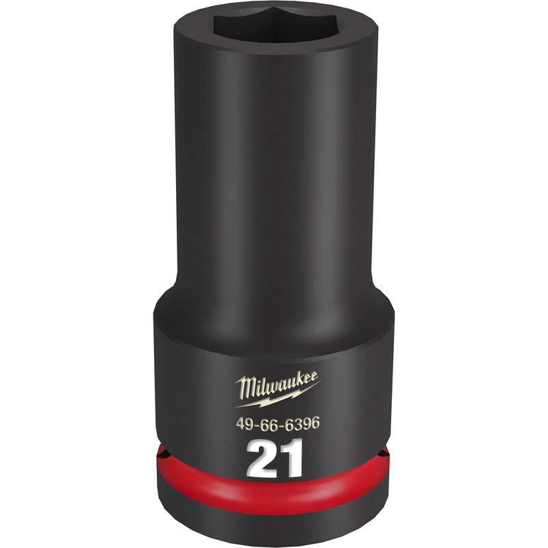 Milwaukee Shockwave 3/4 Drive 21mm Deep 6 Point Impact Socket 49666396