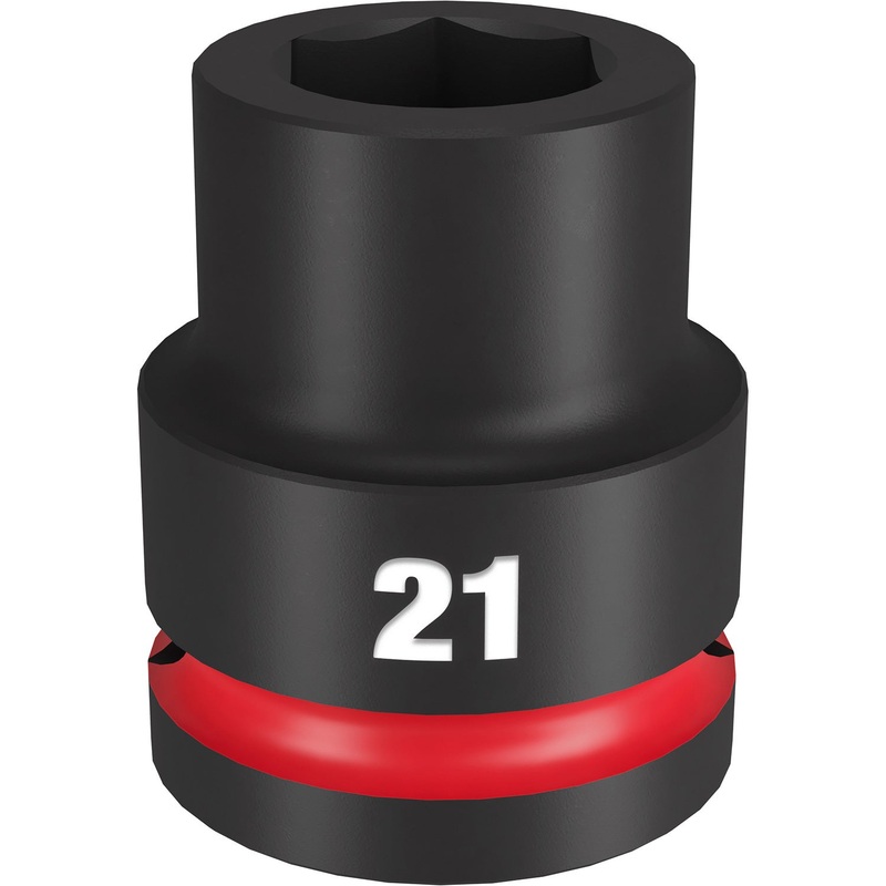 Milwaukee Shockwave 3/4 Drive 21mm Standard 6 Point Impact Socket 49666359
