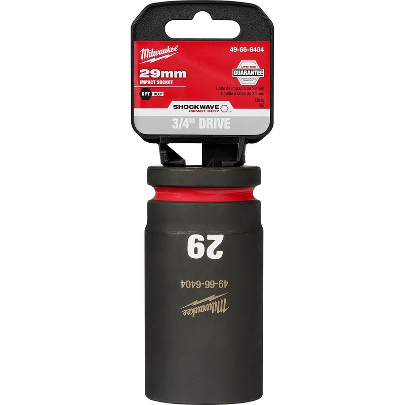 Milwaukee Shockwave 3/4 Drive 29mm Deep 6 Point Impact Socket 49666404