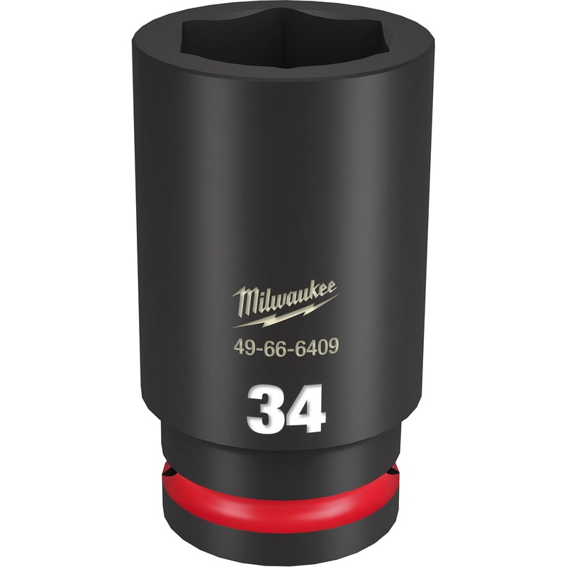 Milwaukee Shockwave 3/4 Drive 34mm Deep 6 Point Impact Socket 49666409