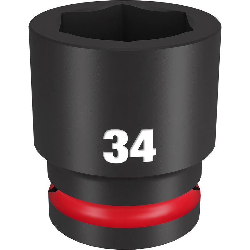 Milwaukee Shockwave 3/4 Drive 34mm Standard 6 Point Impact Socket 49666372