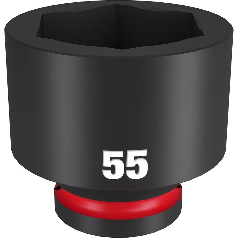 Milwaukee Shockwave 3/4 Drive 55mm Standard 6 Point Impact Socket 49666390
