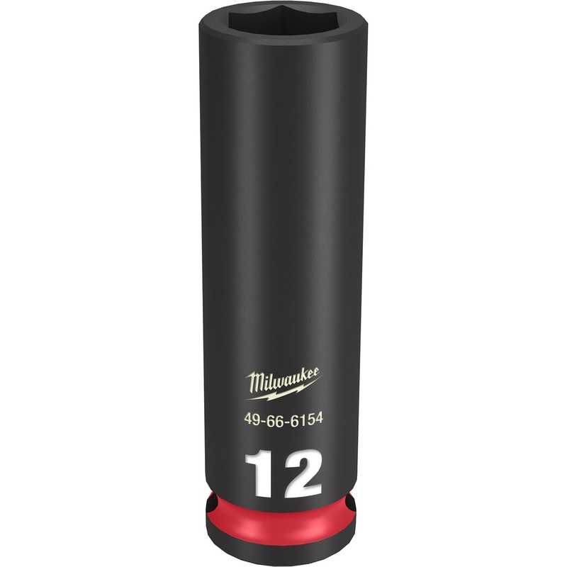 Milwaukee Shockwave 3/8 Drive 12mm Deep 6 Point Impact Socket 49666154