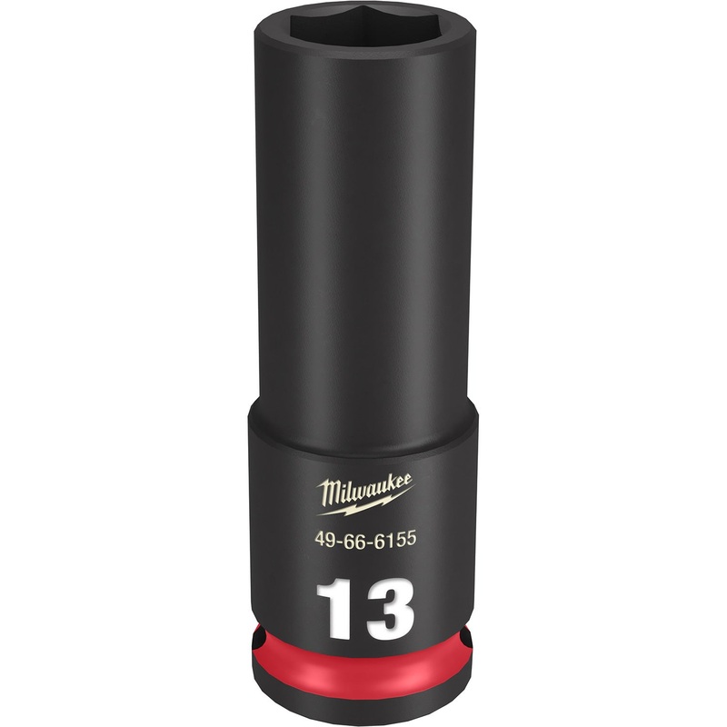 Milwaukee Shockwave 3/8 Drive 13mm Deep 6 Point Impact Socket 49666155