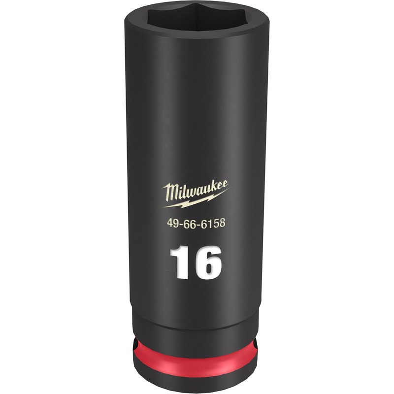 Milwaukee Shockwave 3/8 Drive 16mm Deep 6 Point Impact Socket 49666158