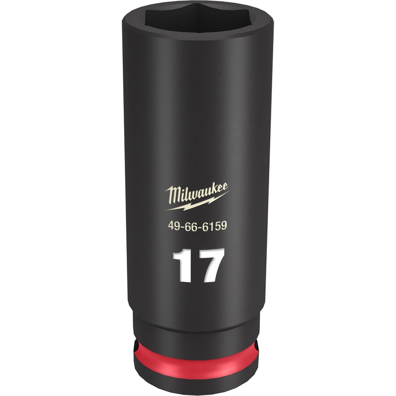 Milwaukee Shockwave 3/8 Drive 17mm Deep 6 Point Impact Socket 49666159